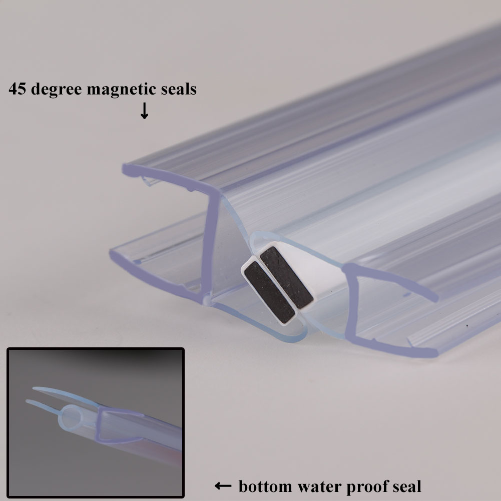 Shower Screen Wall to Wall Frameless Pivot Swing Door 6mm Bottom Seals