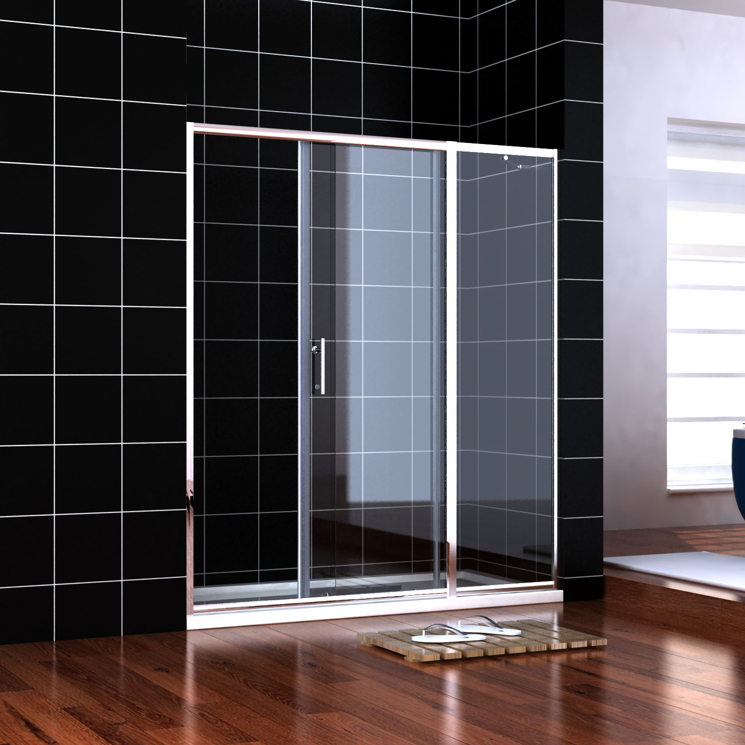 1700 2200x1900mm Wall To Framed Sliding Shower Door Adjustable Details About 1700 2200x1900mm Wall To Framed Sliding Shower Door Adjustable