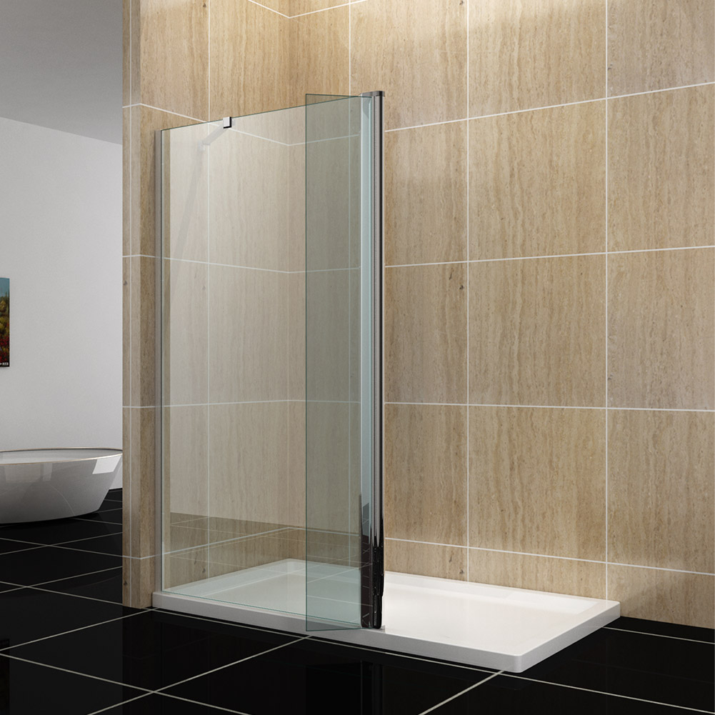 single fixed panel glass shower screen
