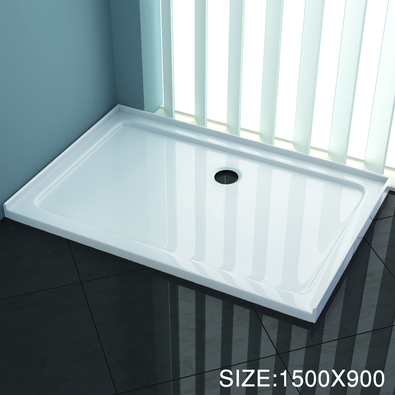 Square Durable Acrylic Fiberglass Shower Base Tile Over Tray DIY