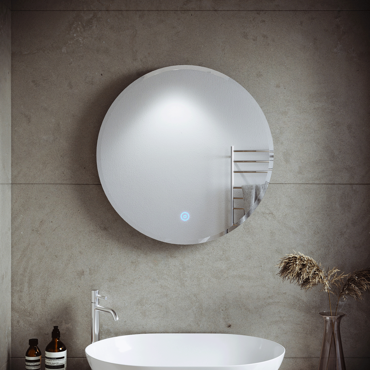 Bathroom LED Mirror Antifogg Wall Mounted White&Yellow Light 58/60/62/84cm eBay